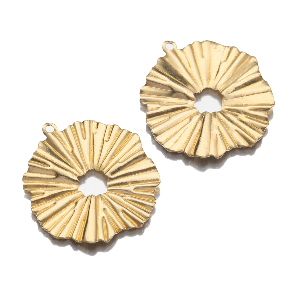 Tassel Earrings Boho - 20pcs/Lot Brass Sun Flowers Charms Drop