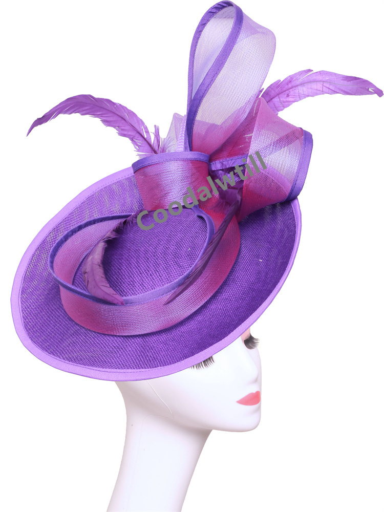 Women'S Formal Accessories - Fancy Feather Derby Church Hat Ladies