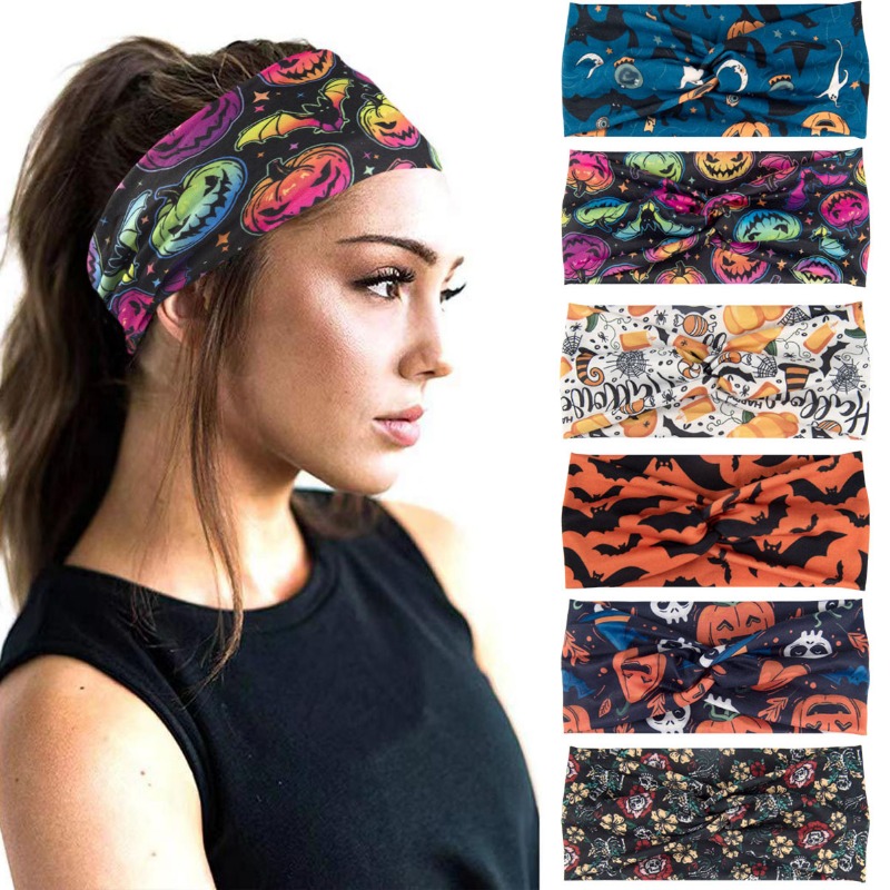 Women'S Yoga Accessories - Bohemian Printed Skull Pumpkin Grimace Halloween