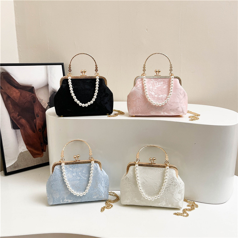 Vintage Classic Lace Bag pearl - Wallet Chain Bag ulasan dan harga