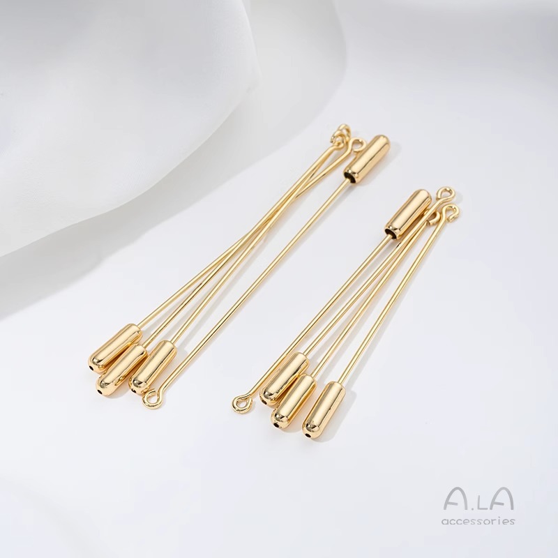 9 character brooch long pin on - Brooch Pin Gold ulasan dan harga