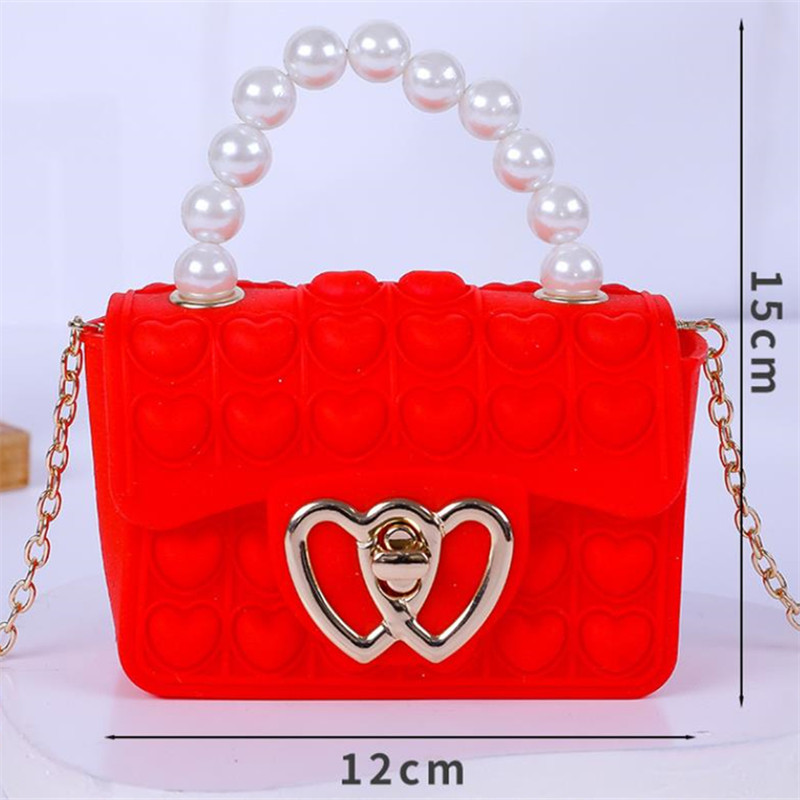 Silicone Love Bubble Jelly Bag - Wallet Chain Bag ulasan dan harga