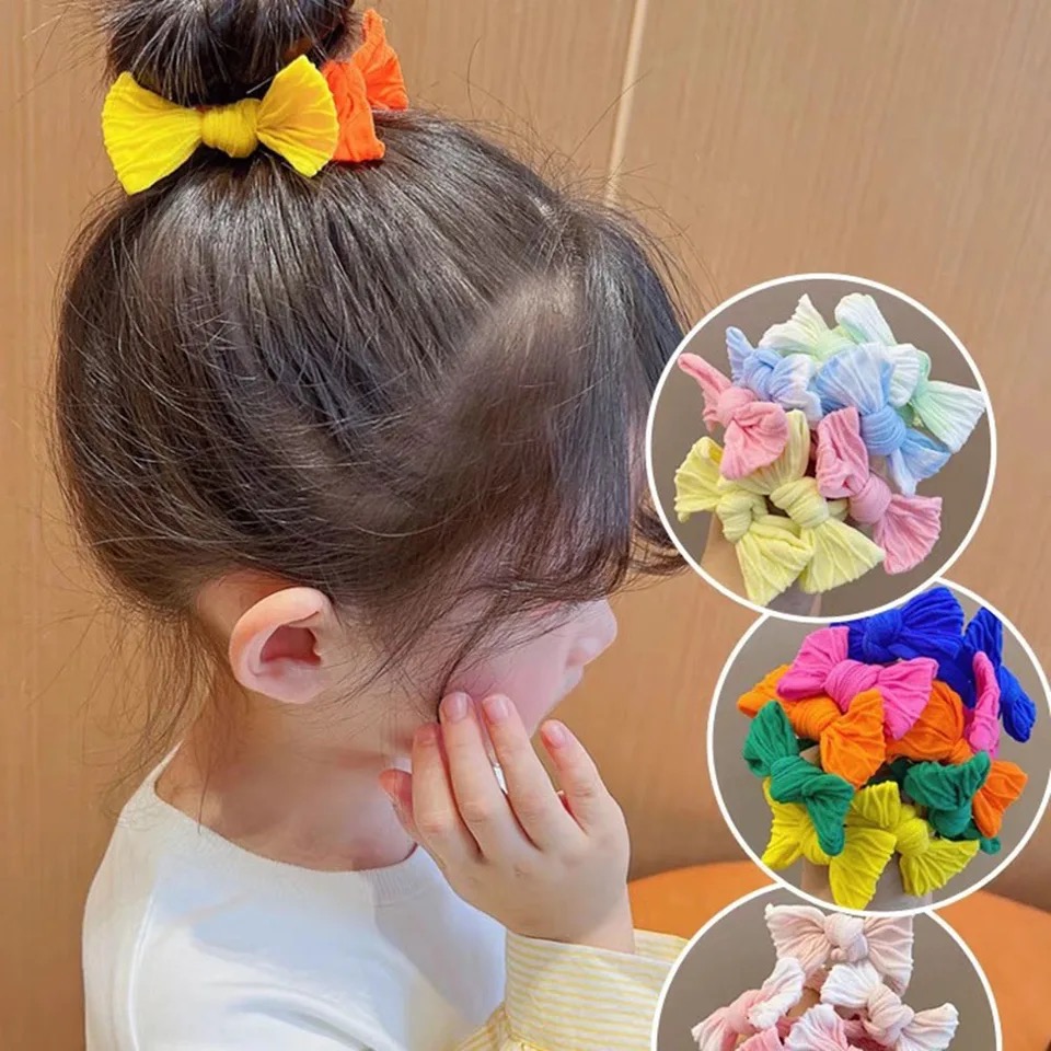 5Pcs/Set Cute Bowknot Solid Co - Scrunchie Satin Set ulasan dan harga