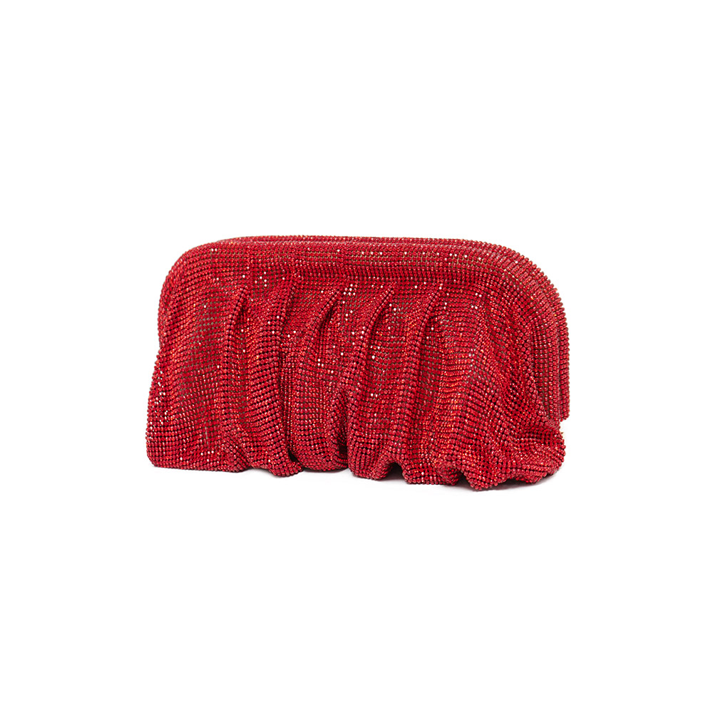 Red Aluminum Mesh Rhinestone P - Wallet Chain Bag ulasan dan harga