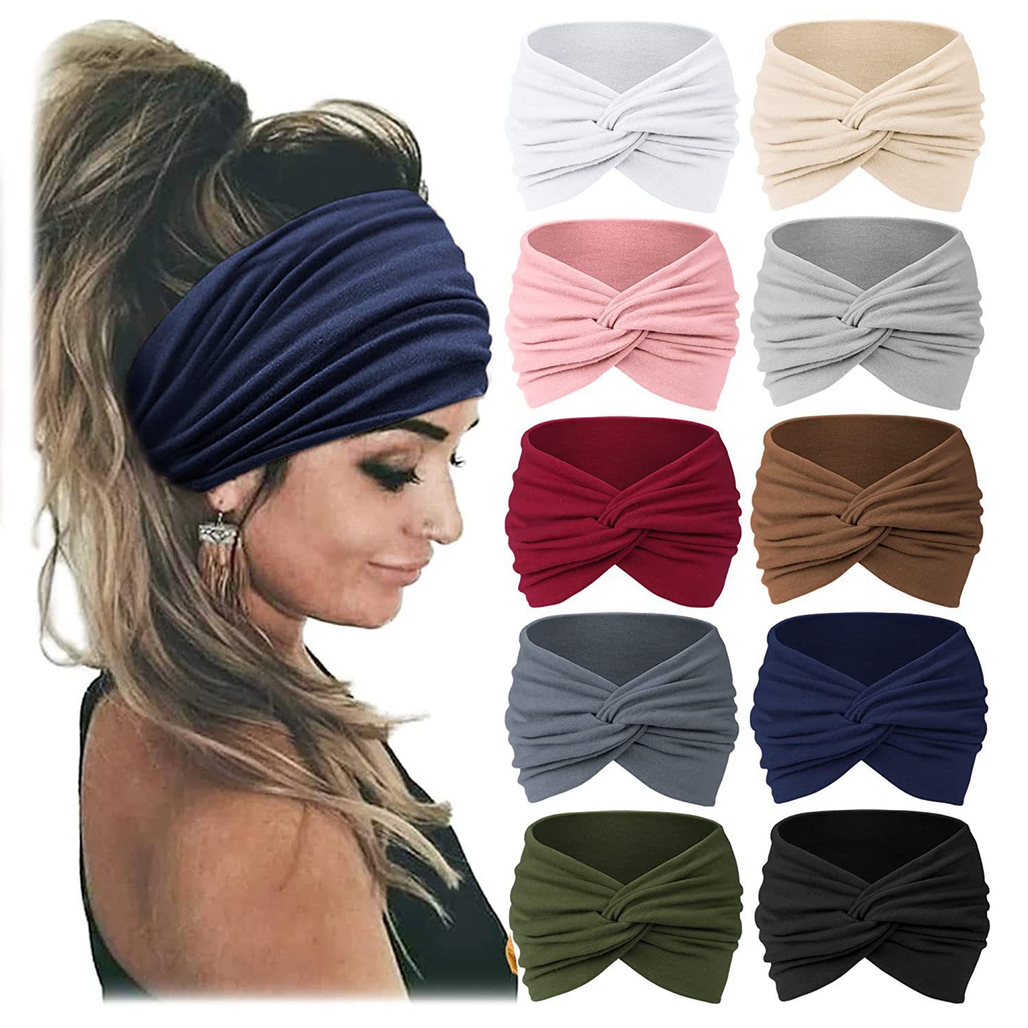 Women's Wide Elastic Headband, - Women'S Yoga Accessories ulasan dan harga