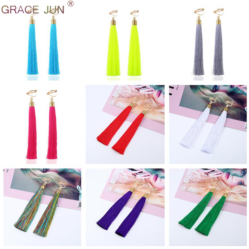 12cm&5.1'' Long Tassel Fiber C - Tassel Earrings Boho ulasan dan harga