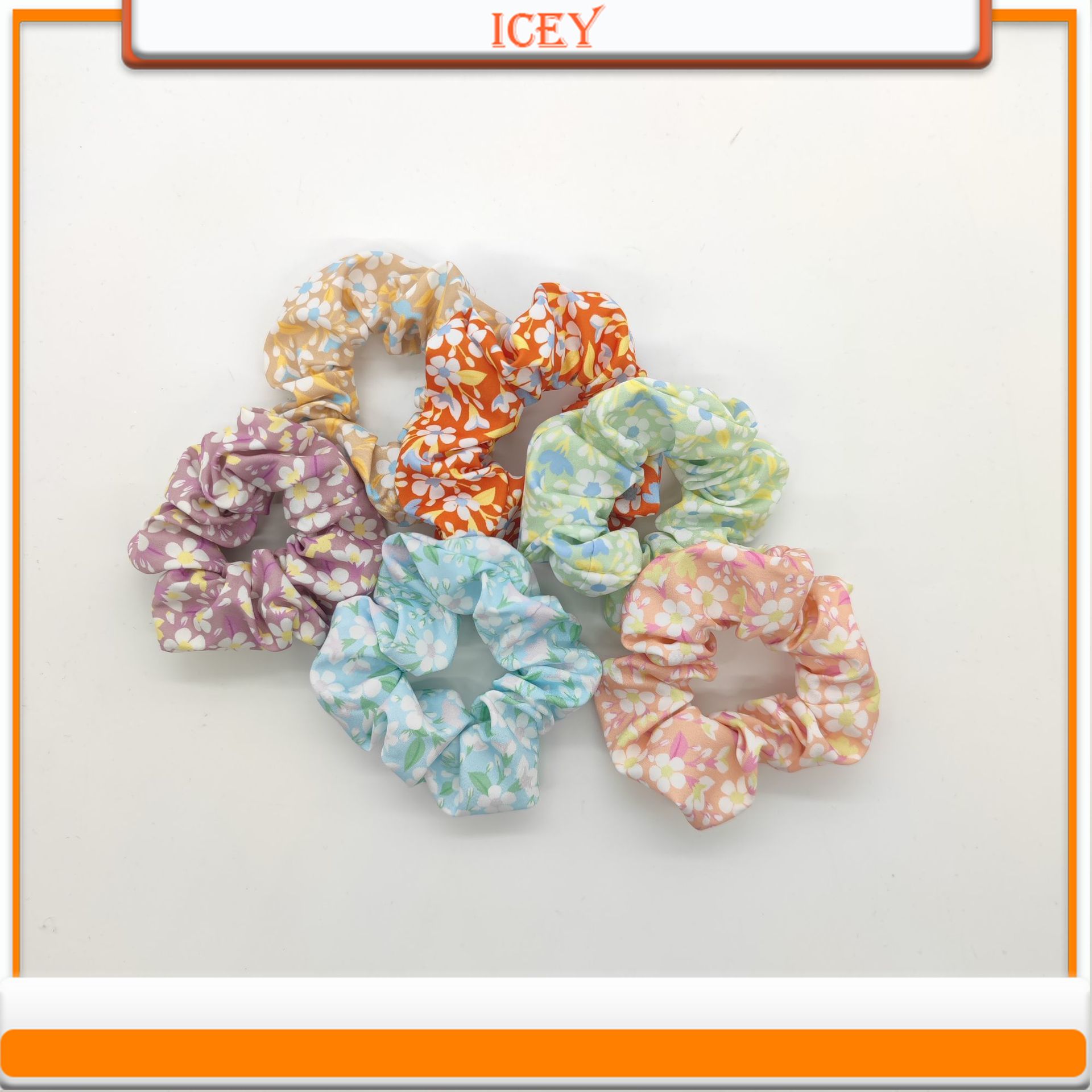 1pc Floral Scrunchie Intestina - Scrunchie Satin Set ulasan dan harga