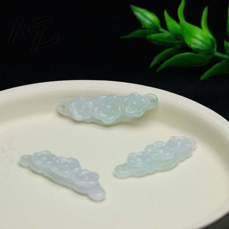 1pc Natural Jadeite Emerald Fl - Women'S Accessories Jewelry ulasan dan harga