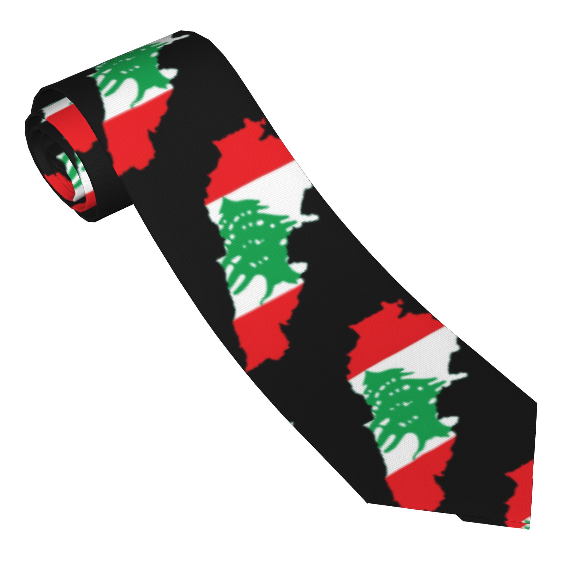 Lebanon Flag Map  Tie  Custom  - Women Accessories Lebanon ulasan dan harga