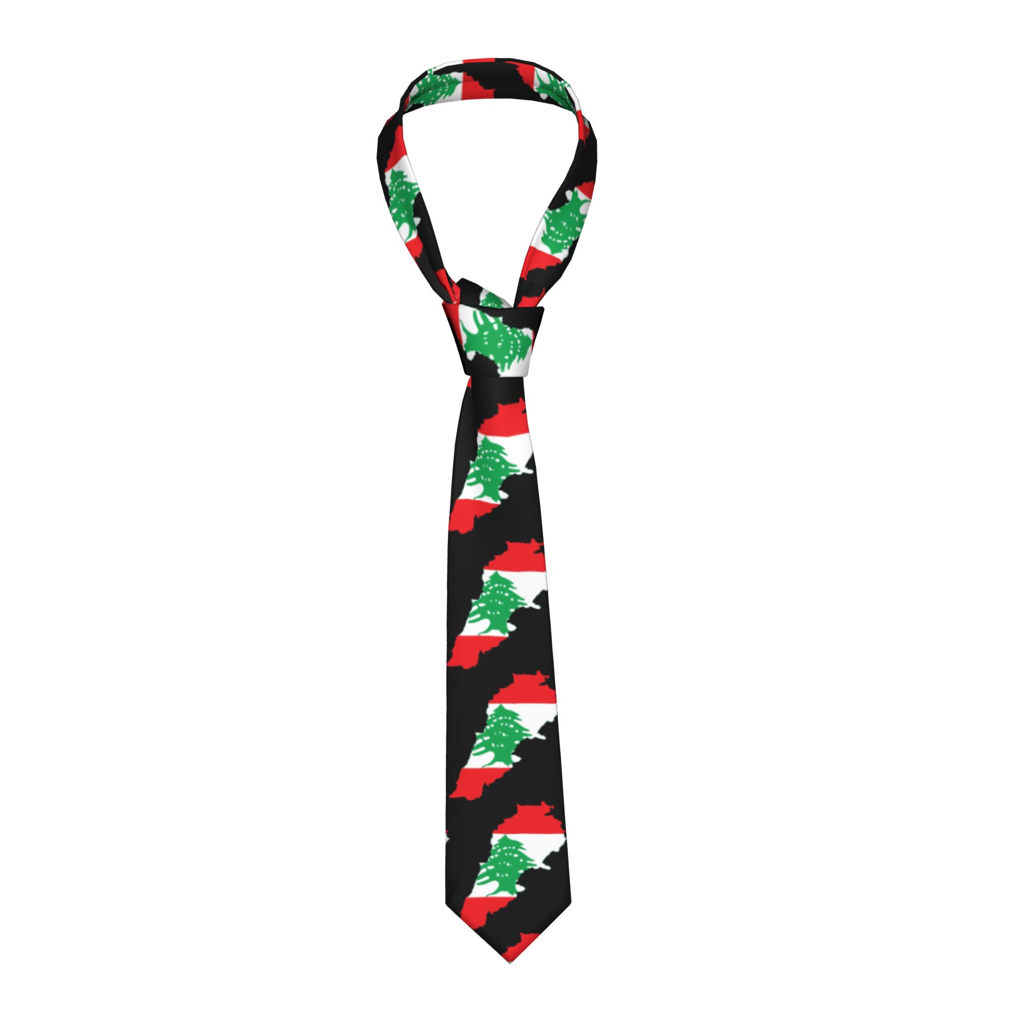 Lebanon Flag Map  Tie  Custom  - Women Accessories Lebanon ulasan dan harga