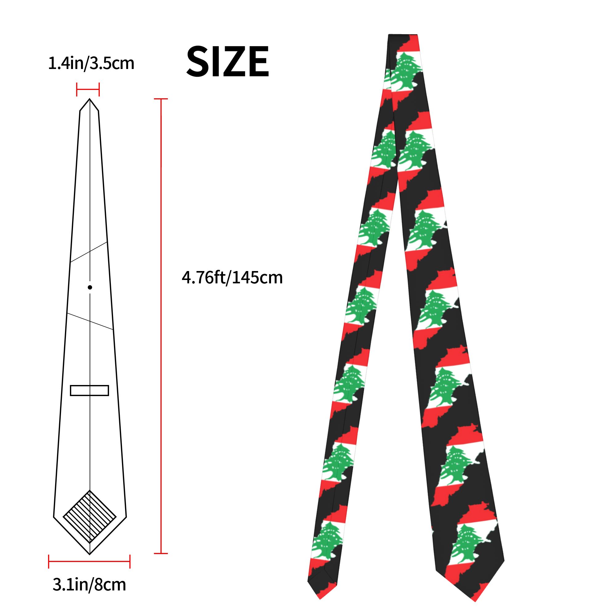 Lebanon Flag Map  Tie  Custom  - Women Accessories Lebanon ulasan dan harga