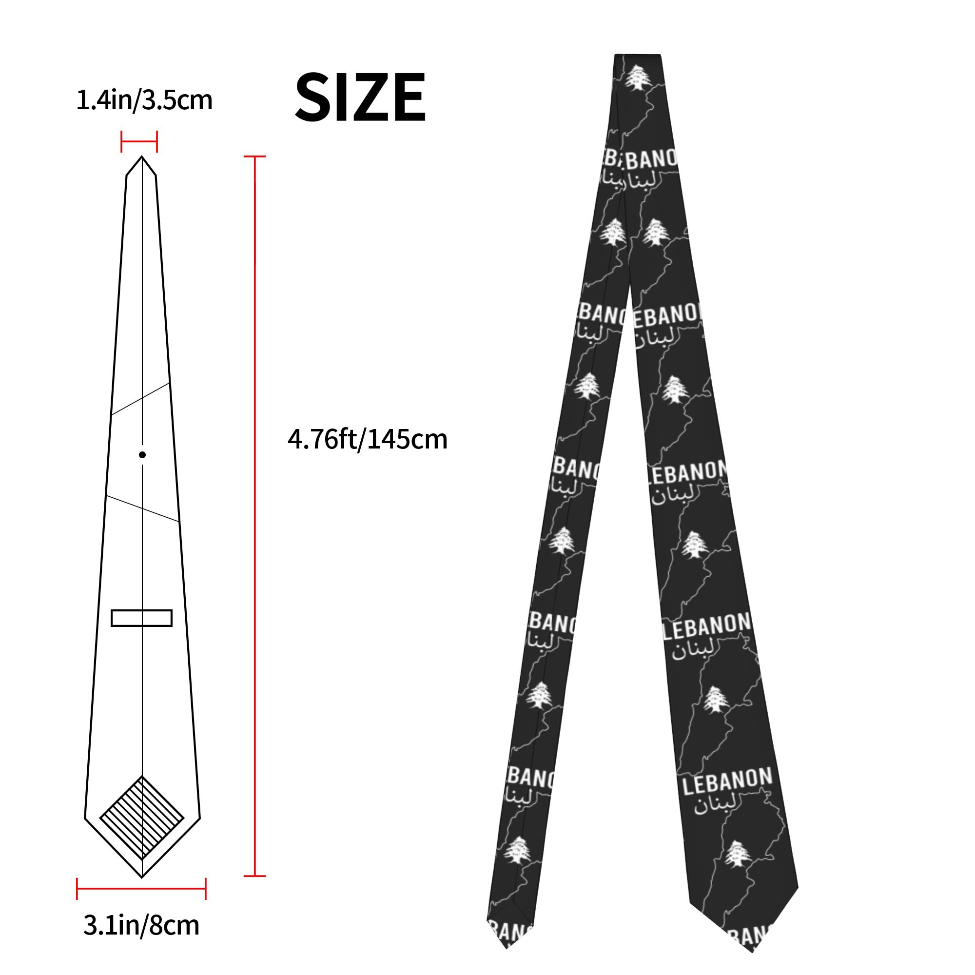 Lebanon Flag Map Beirut Tie Ce - Women Accessories Lebanon ulasan dan harga