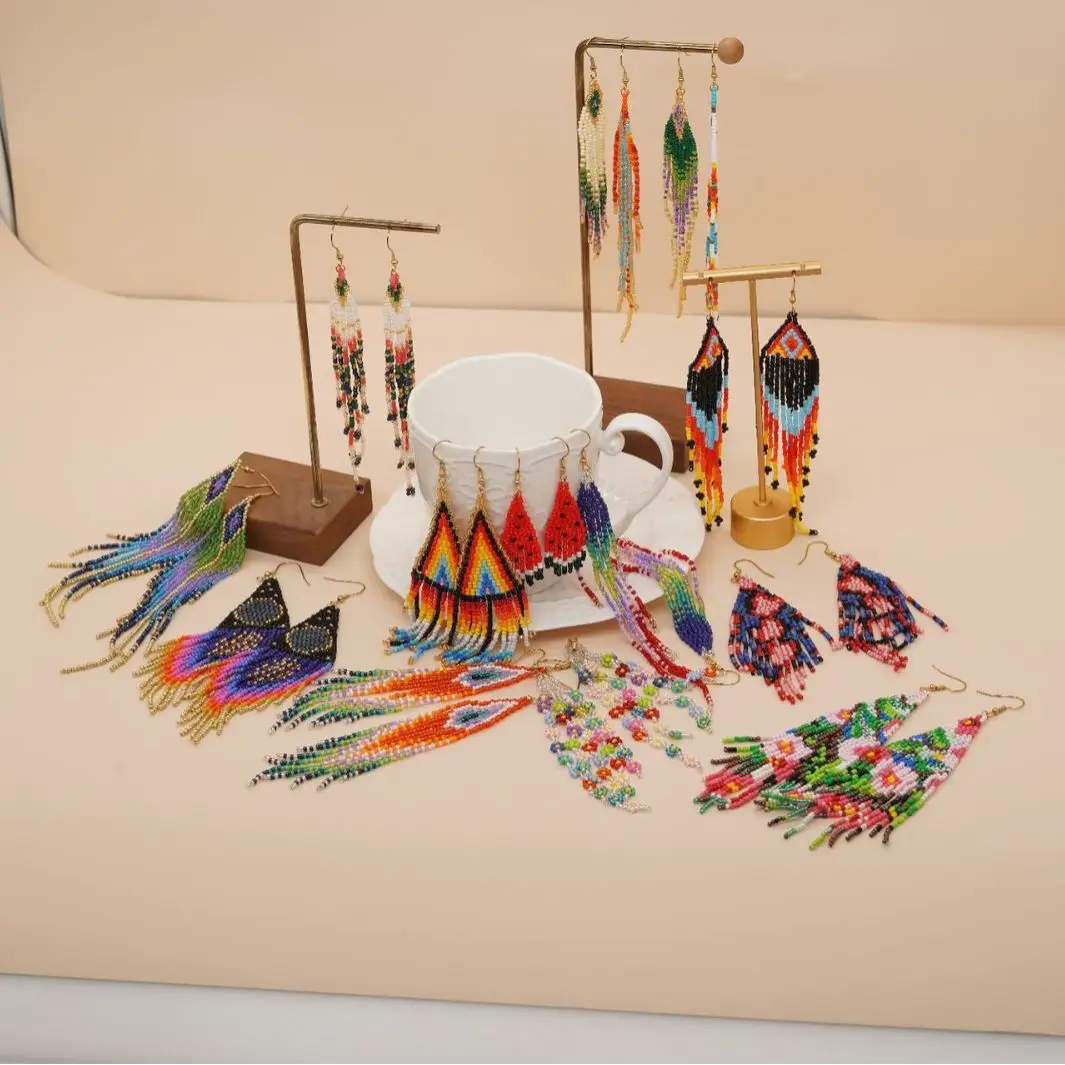 Beaded earrings Tassel Origina - Tassel Earrings Boho ulasan dan harga