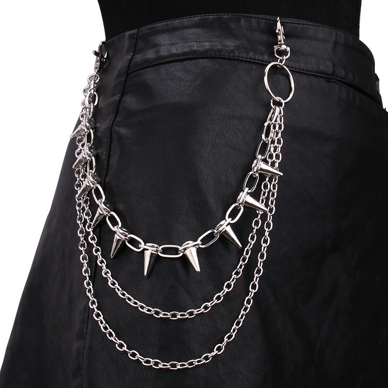 Hip Hop Punk Rock Metal Pants  - Wallet Chain Bag ulasan dan harga