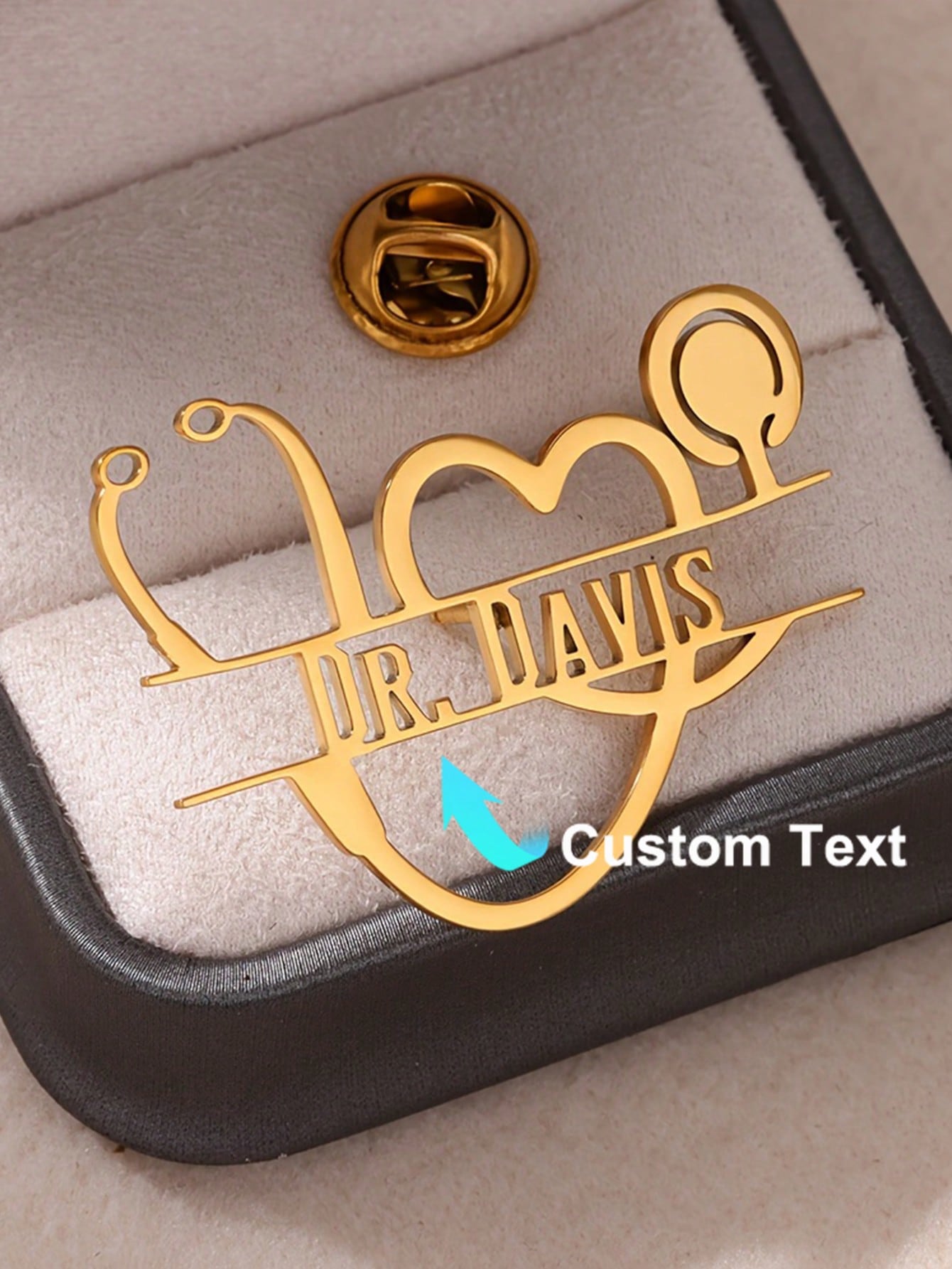 Personalized Vintage Stethosco - Brooch Pin Gold ulasan dan harga