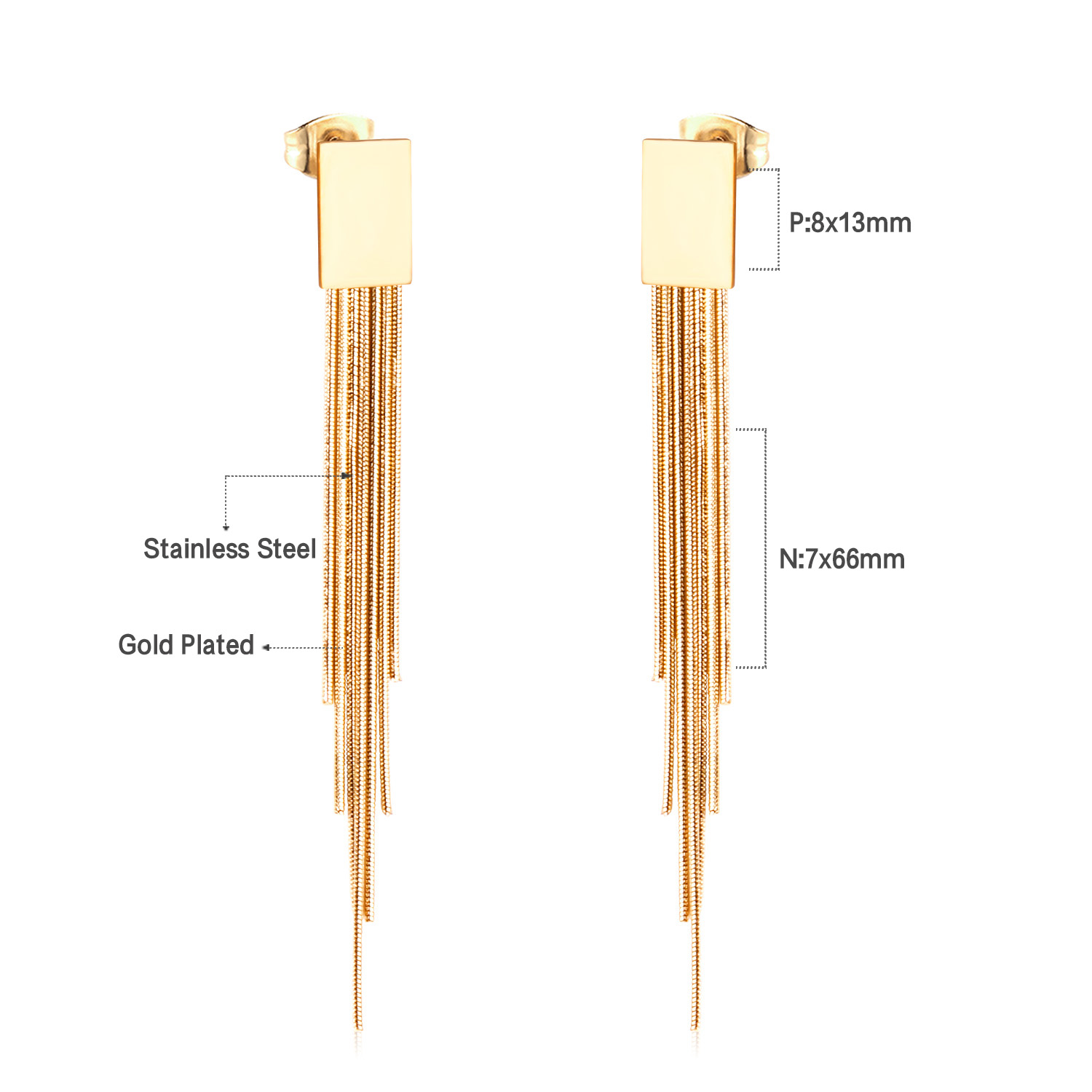 Vintage Boho Luxury Square Lon - Tassel Earrings Boho ulasan dan harga