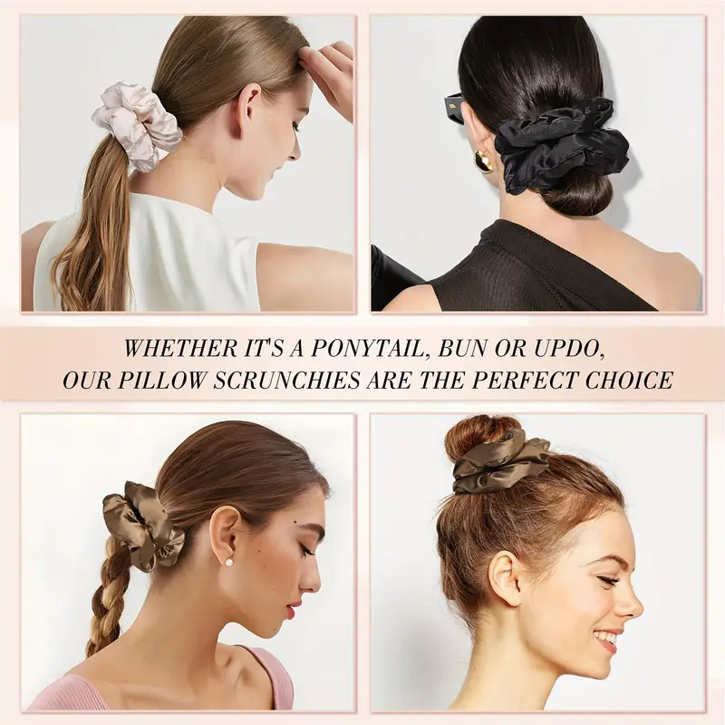 16pcs Soft Satin Scrunchies El - Scrunchie Satin Set ulasan dan harga