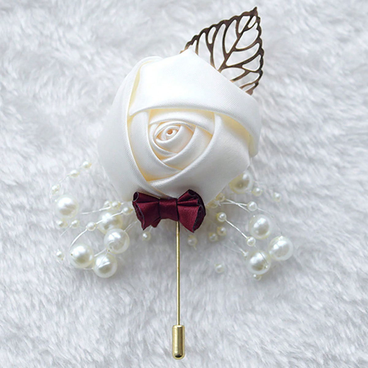 1 Piece Wedding Groom Men's Ro - Brooch Pin Gold ulasan dan harga