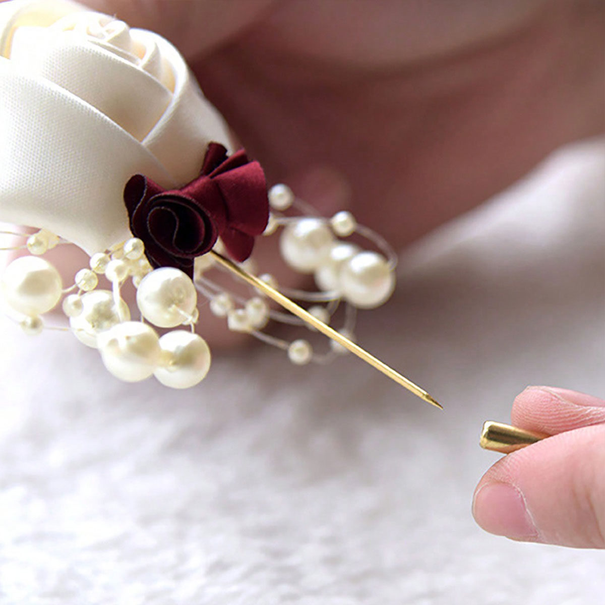 1 Piece Wedding Groom Men's Ro - Brooch Pin Gold ulasan dan harga