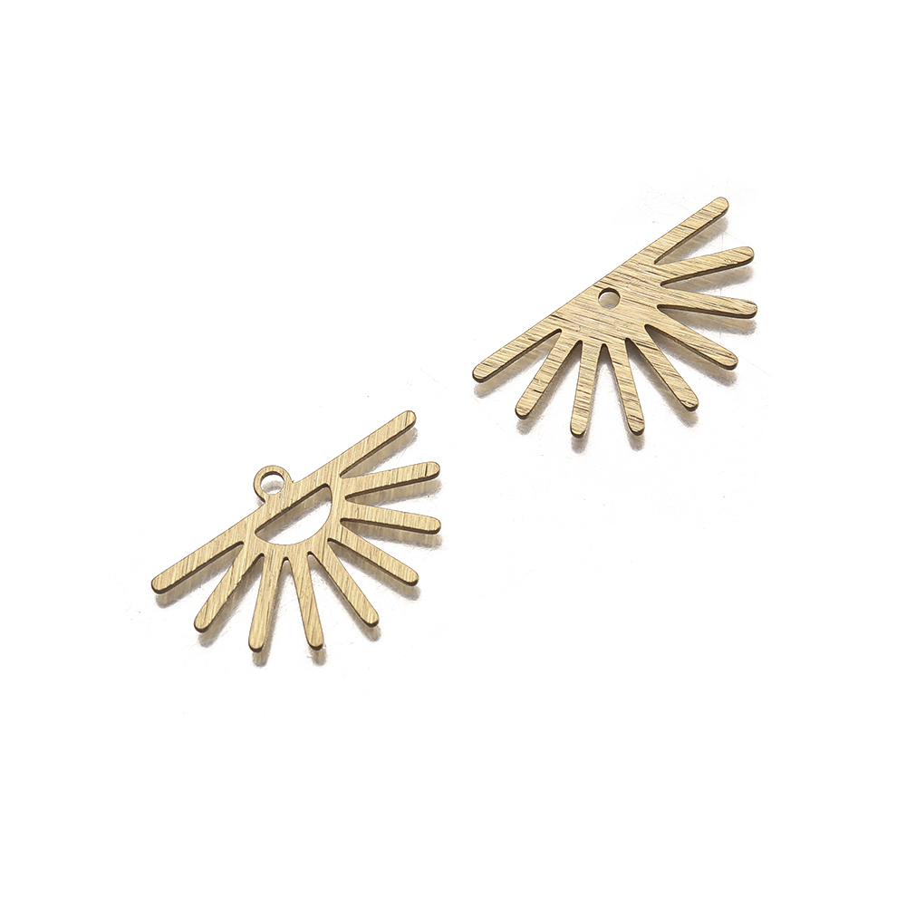 10Pcs Textured Raw Brass Half  - Tassel Earrings Boho ulasan dan harga