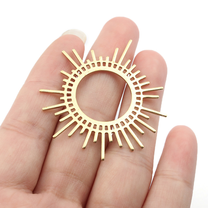 5pcs/lot Raw Brass Sun Burst C - Tassel Earrings Boho ulasan dan harga