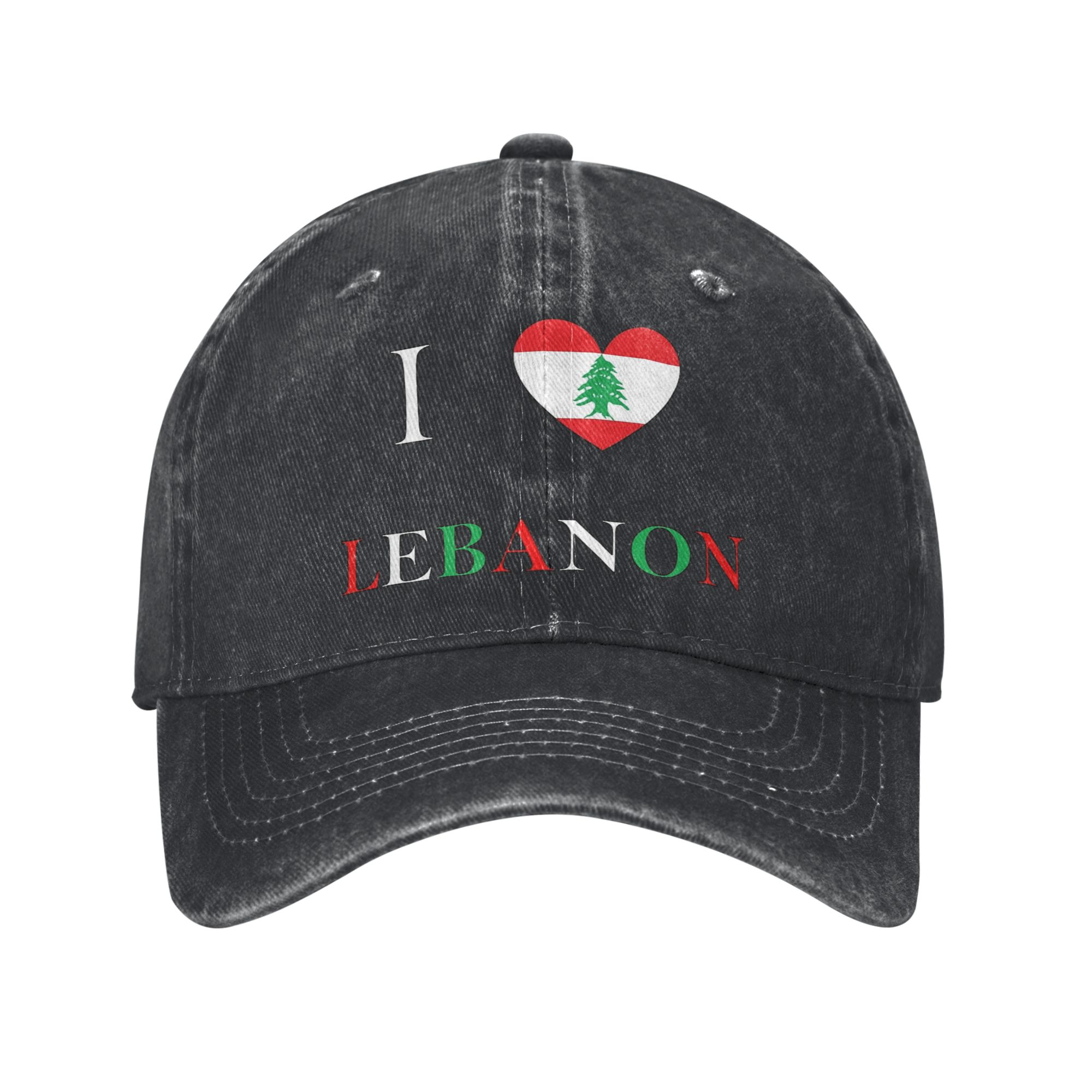 Lebanon Flag Heart Trucker Hat - Women Accessories Lebanon ulasan dan harga