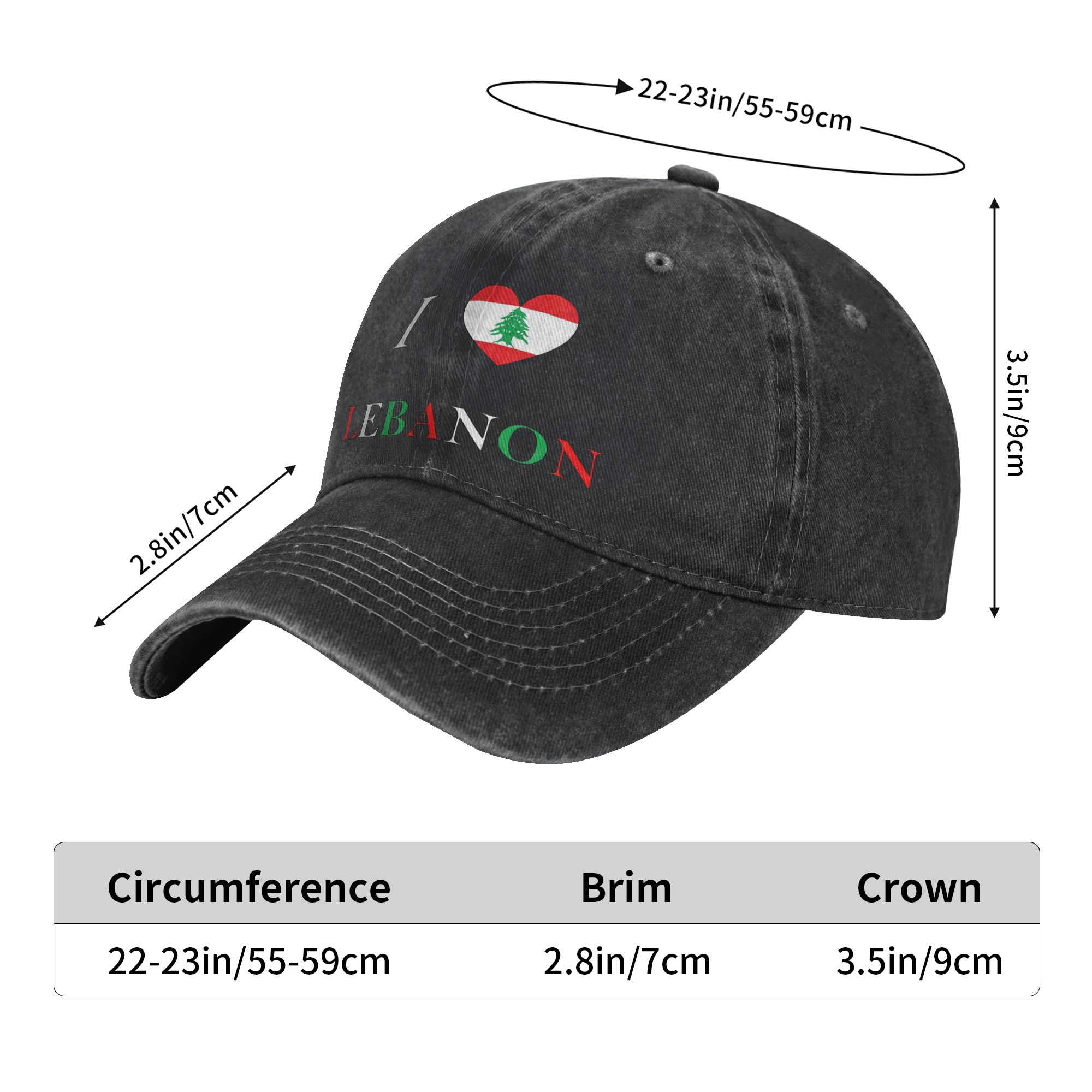 Lebanon Flag Heart Trucker Hat - Women Accessories Lebanon ulasan dan harga