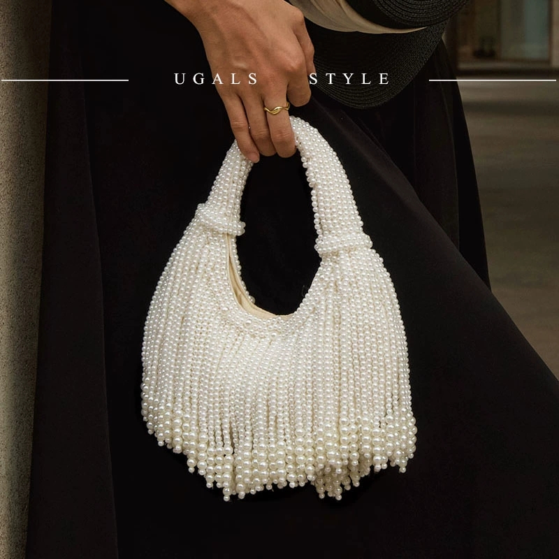 Design Handle Pearl Evening Cl - Wallet Chain Bag ulasan dan harga