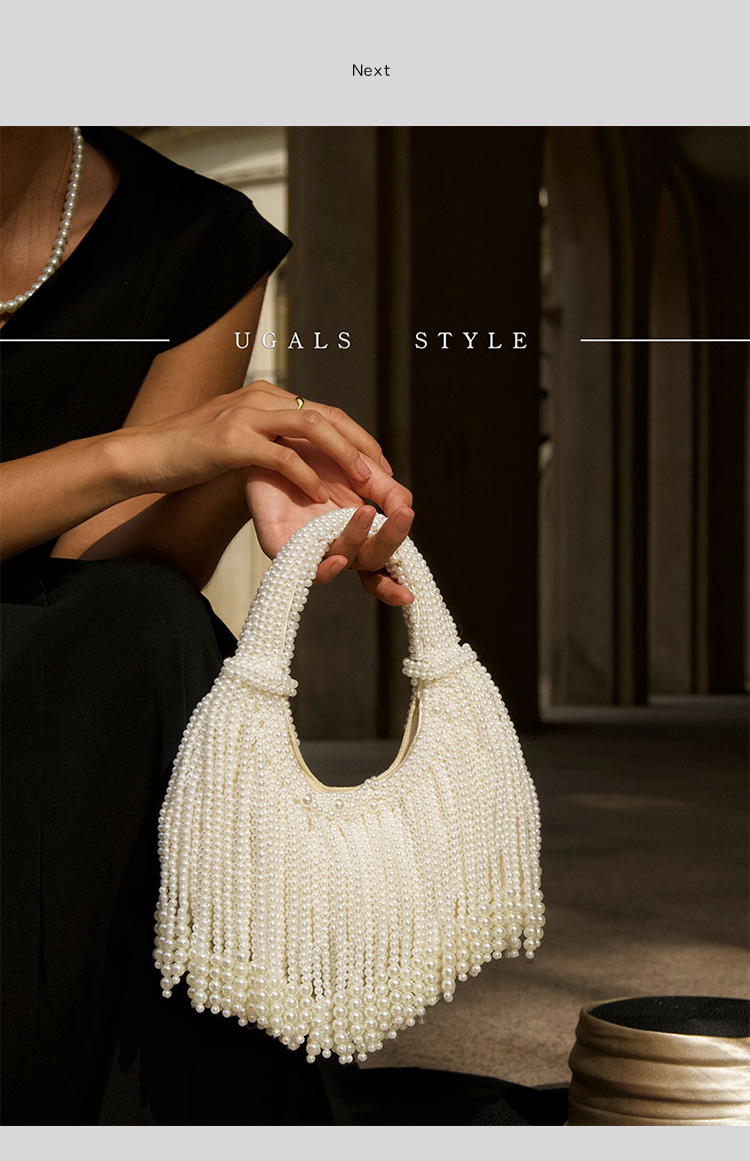 Design Handle Pearl Evening Cl - Wallet Chain Bag ulasan dan harga