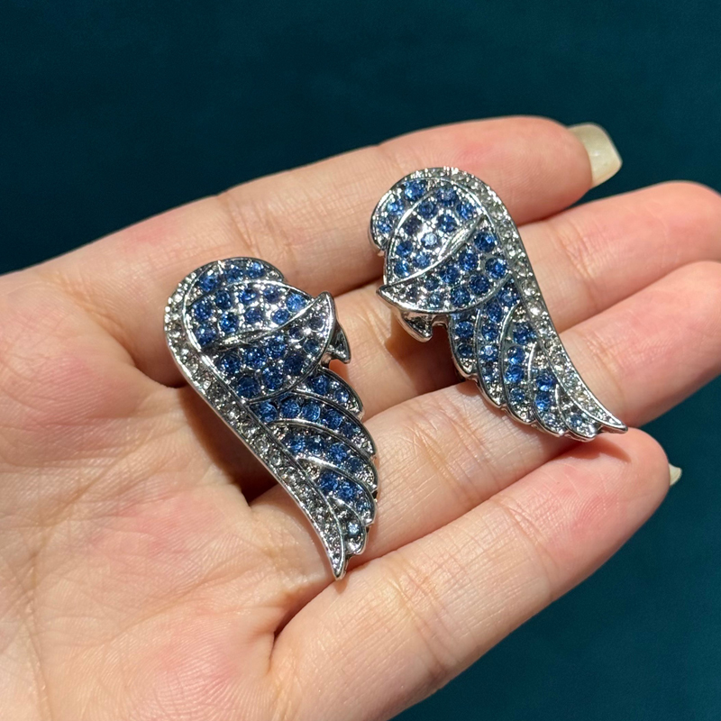 Vintage Angel Wing Blue Earrin - Women'S Accessories Trends 2026 ulasan dan harga