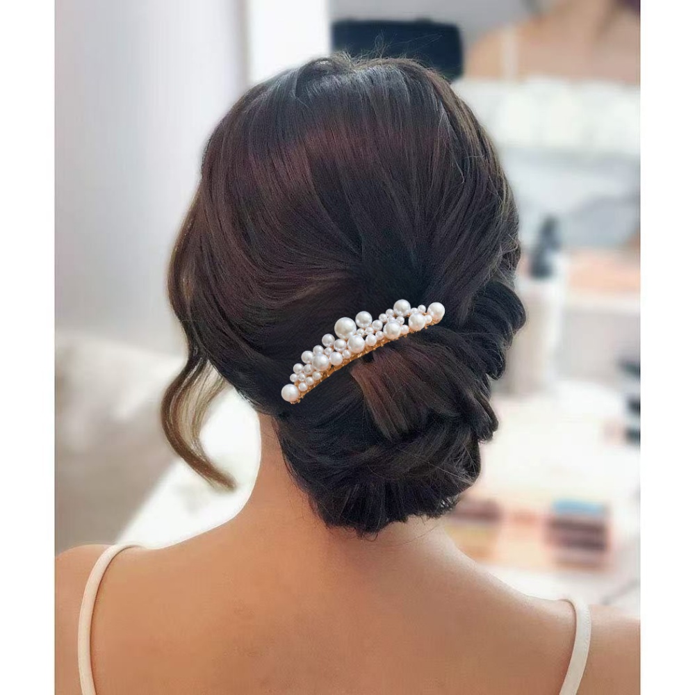 Luxury Pearl Bridal Hair Comb  - Women'S Formal Accessories ulasan dan harga