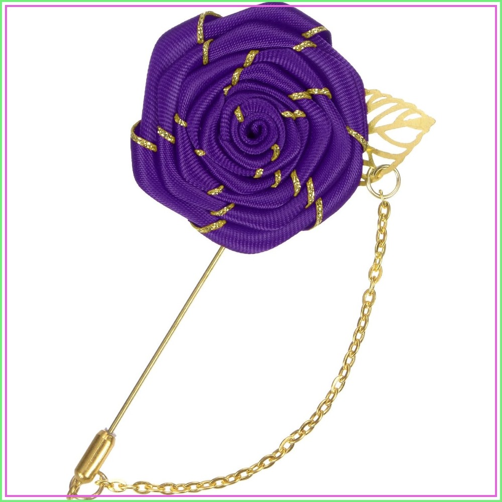 Rose Brooch Pin Cloth Rose Flo - Brooch Pin Gold ulasan dan harga