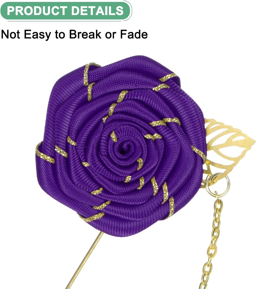 Rose Brooch Pin Cloth Rose Flo - Brooch Pin Gold ulasan dan harga