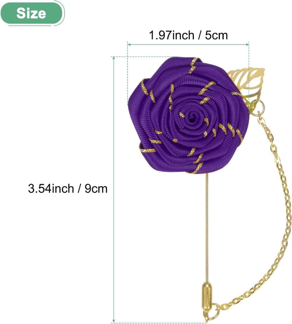 Rose Brooch Pin Cloth Rose Flo - Brooch Pin Gold ulasan dan harga