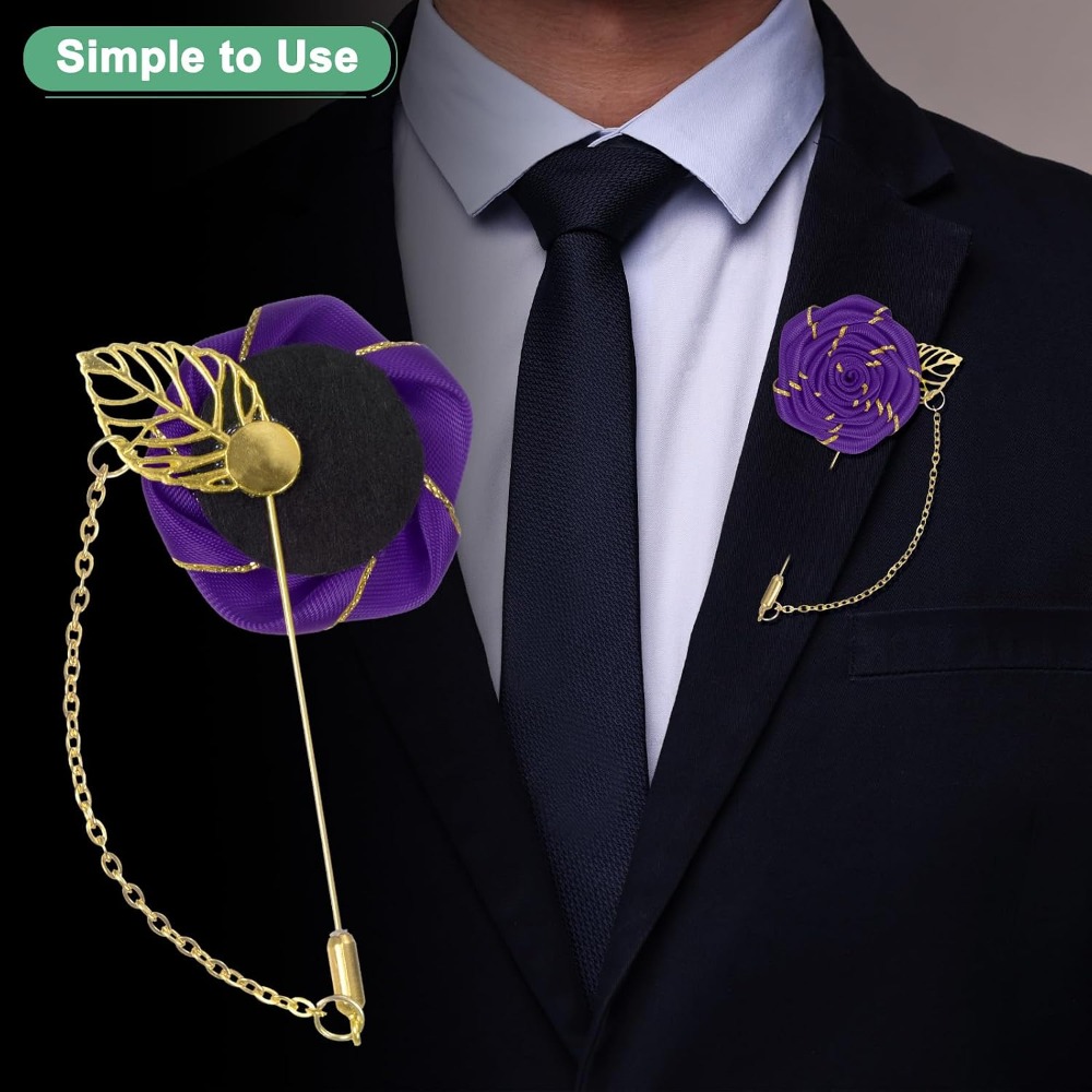Rose Brooch Pin Cloth Rose Flo - Brooch Pin Gold ulasan dan harga
