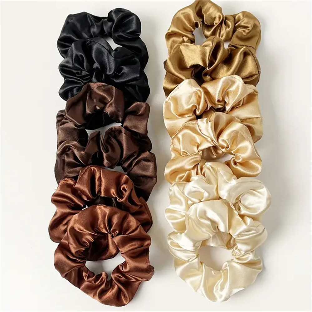 12Pcs/set Satin Scrunchies Sol - Scrunchie Satin Set ulasan dan harga