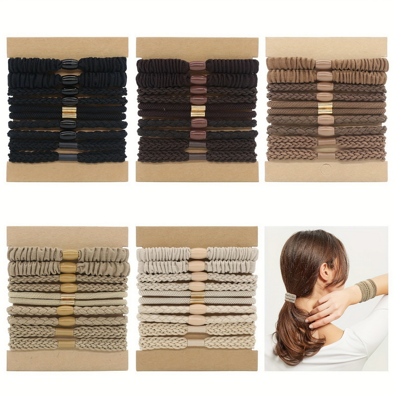 10pcs/set Women Elastic Hair R - Scrunchie Satin Set ulasan dan harga