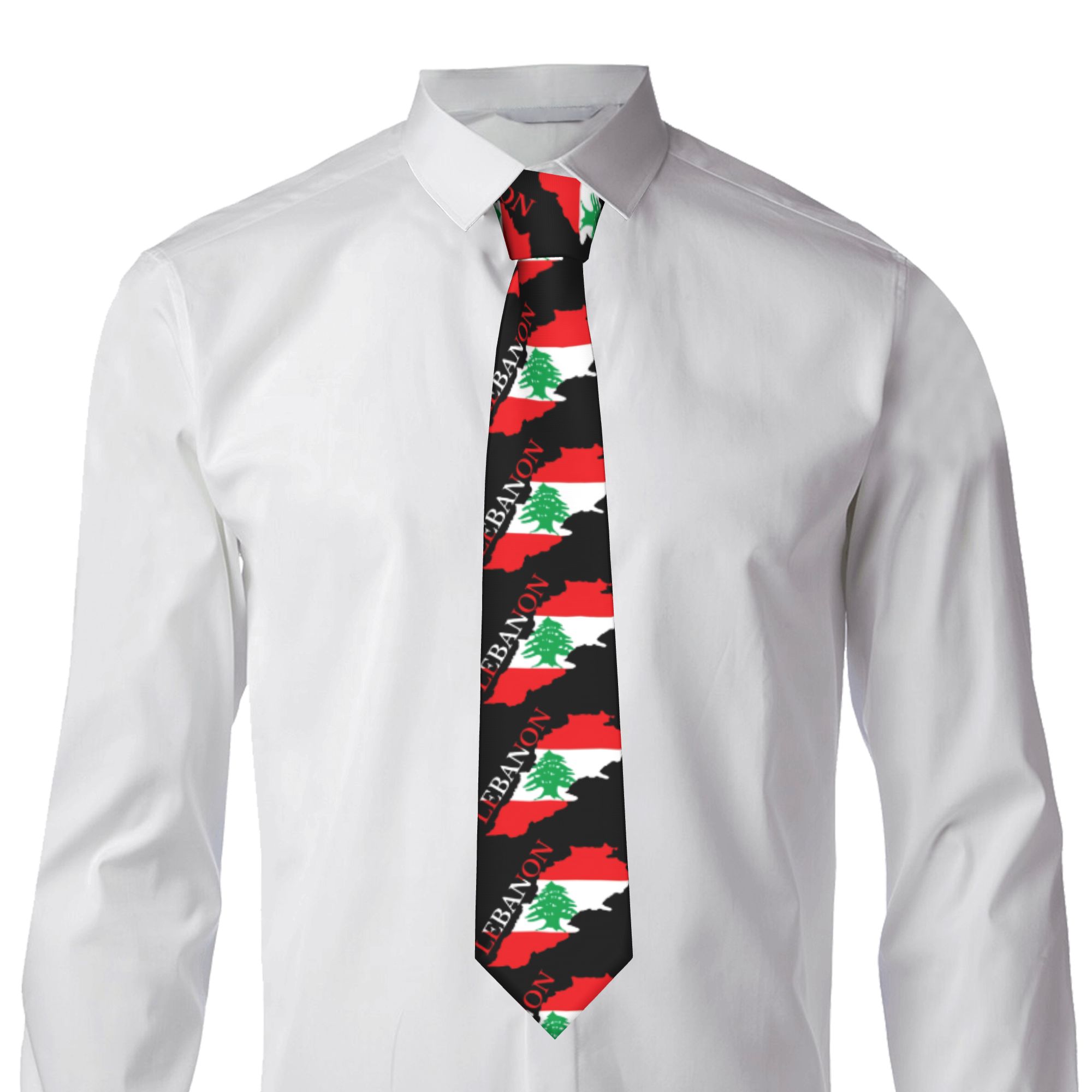 Lebanon Flag Map  Tie  Cosplay - Women Accessories Lebanon ulasan dan harga