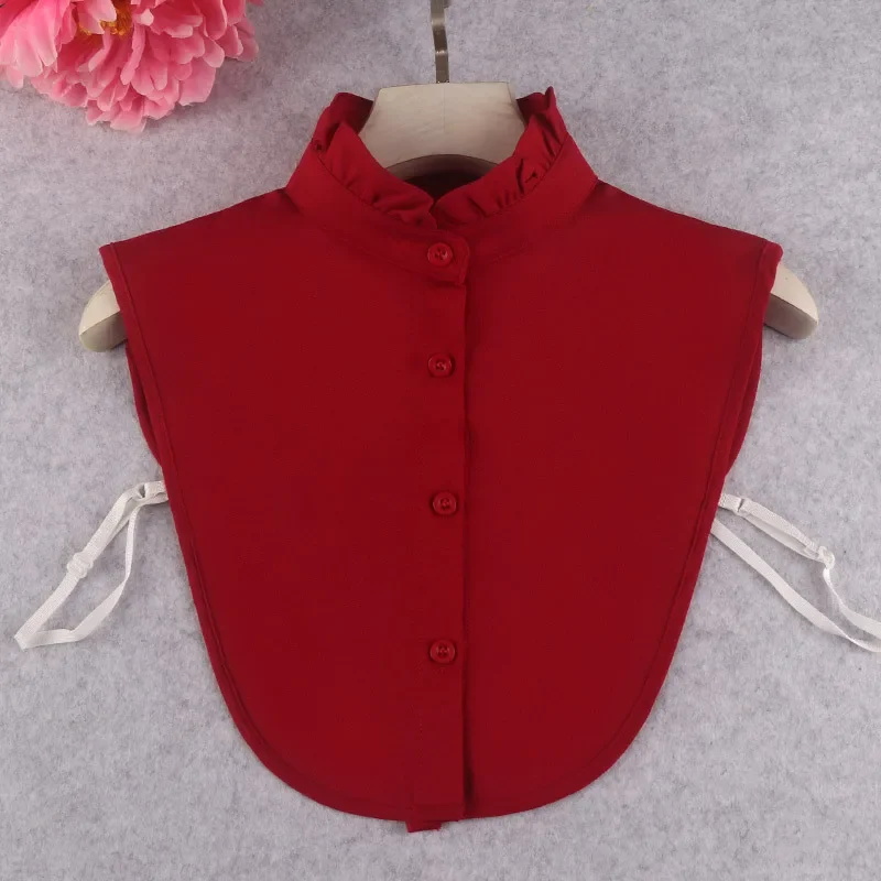 Red Stand Shirt Detachable Col - Women'S Formal Accessories ulasan dan harga
