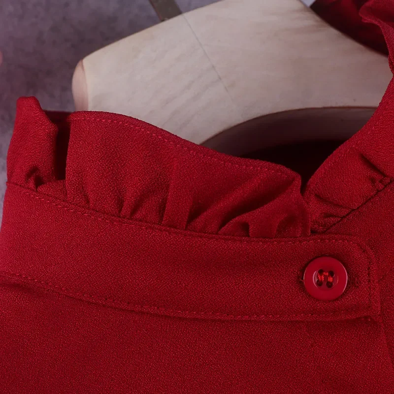 Red Stand Shirt Detachable Col - Women'S Formal Accessories ulasan dan harga