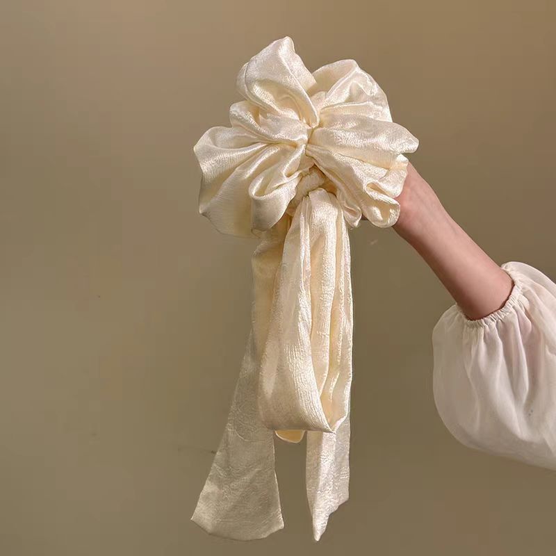 French Vintage Bow Hair Tie Se - Scrunchie Satin Set ulasan dan harga